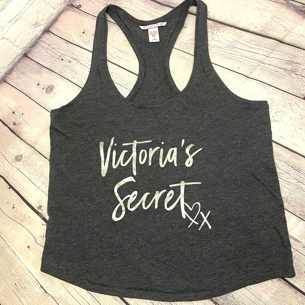 Victoria’s Secret Racerback Tank Top with Velvety Writing Size M